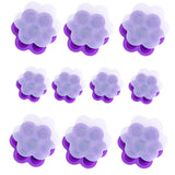 Silicone Baby Food Storage Container Ice Cube Maker Purple - 7 Holes - 10 Pack Bundle