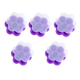 Silicone Baby Food Storage Container Ice Cube Maker Purple - 7 Holes - 5 Pack Bundle