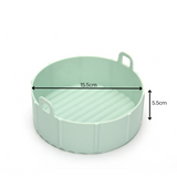 Silicone Air Fryer Round Pan Accessory - 15.5cm - Green Shop Online