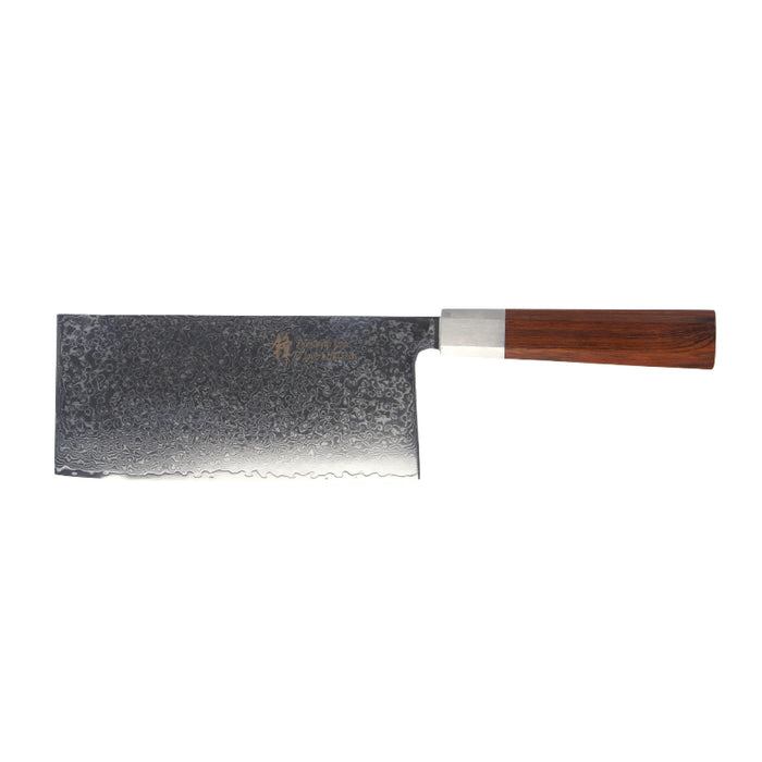 Chopper Knife 7in Damascus Steel Blade – Kevazingo wood handle