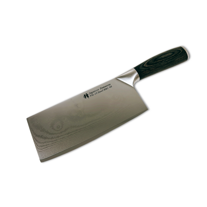 Chopper Knife 6.5in Damascus Steel Blade – Pakka Wood Handle