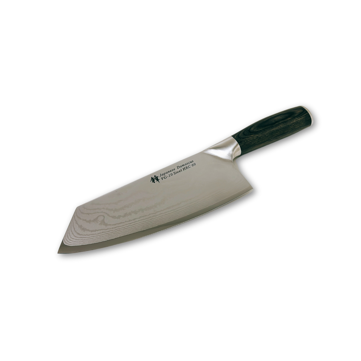 Nakiri Knife 7in Damascus Steel Blade – Pakka Wood Handle - Green Shop Online