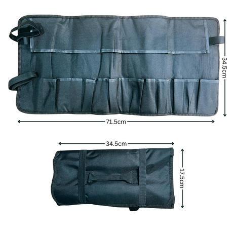 Rolled Up Chef Set Knife Cloth Bag - Green Shop Online