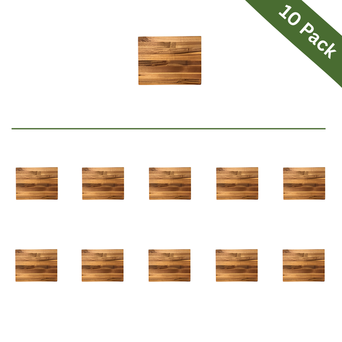 Acacia Wood Cheese Boards – Small, 10-Pack
