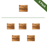 Acacia Wood Cheese Board & Serving Board - Small, 5-Pack
