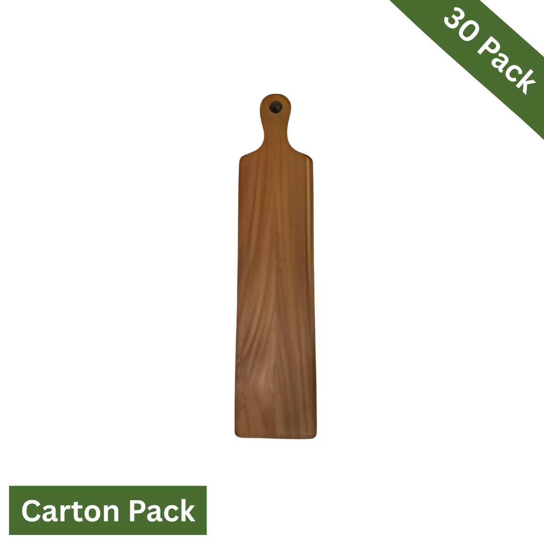 Rectangular Acacia Wood Paddle Serving Board with Handle - Large, Carton-Pack