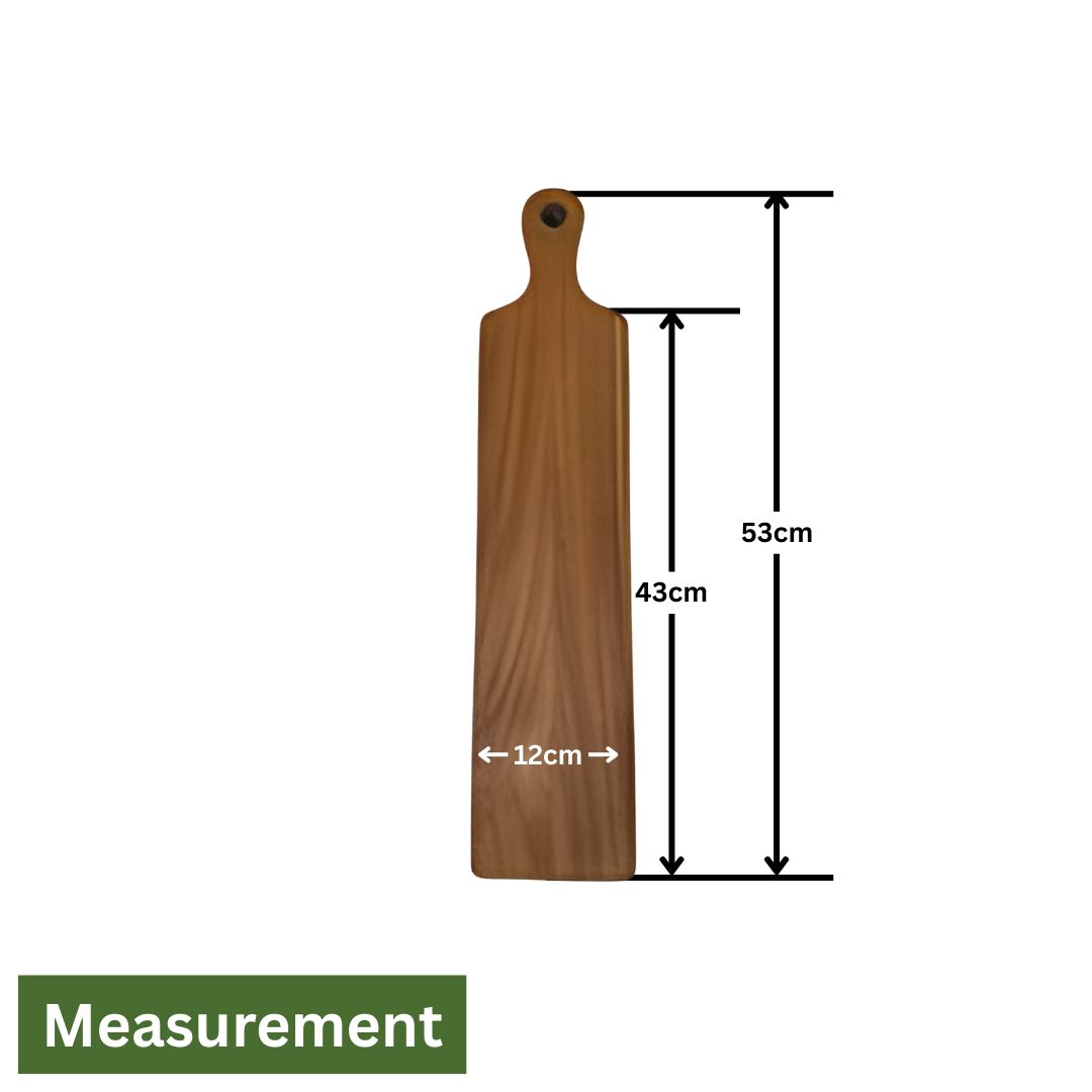 Rectangular Acacia Wood Paddle Serving Board with Handle – Large