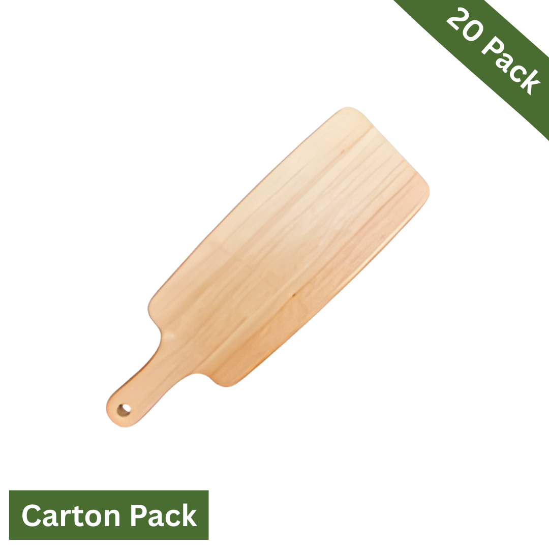 Tropical Hardwood Serving & Pizza Board with Handle - Large, Carton-Pack
