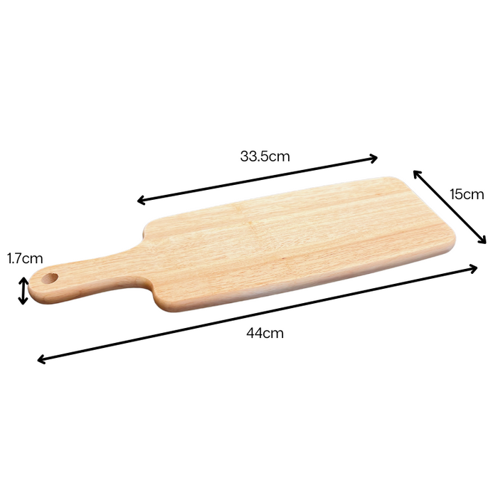 Eco-Friendly Tropical Hardwood Cutting Board with Handle