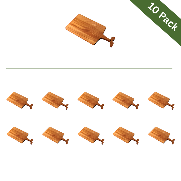 Acacia Wood Serving & Pizza Boards with Sprout Handle – Large, Carton Pack