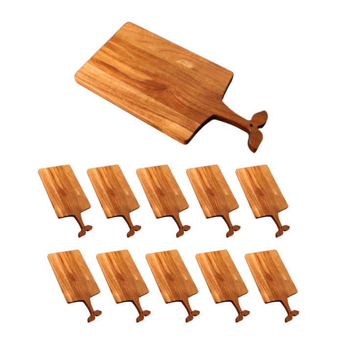 Acacia Wood Serving & Pizza Board with Sprout Shape Handle