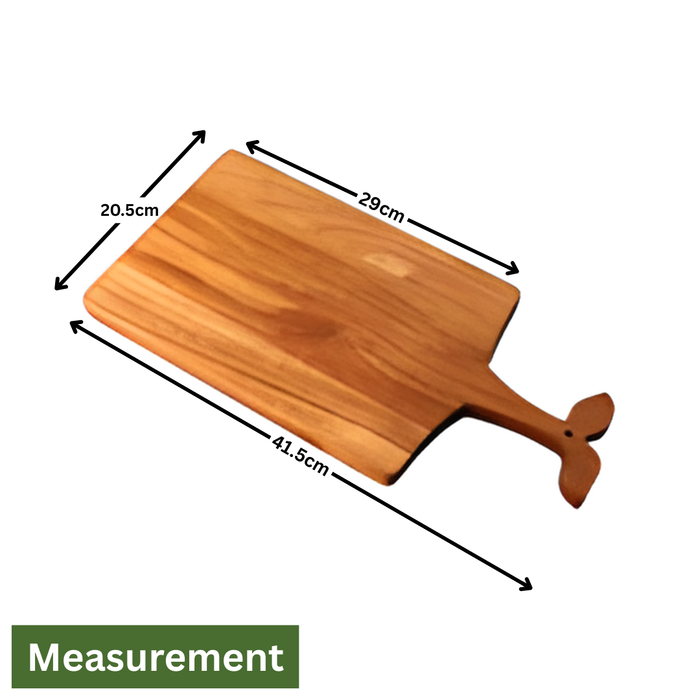 Acacia Wood Serving & Pizza Board with Sprout Handle – Large