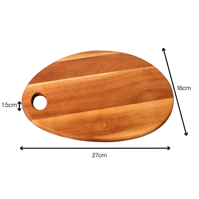 Acacia Wood Oval Serving & Pizza Board - Small 