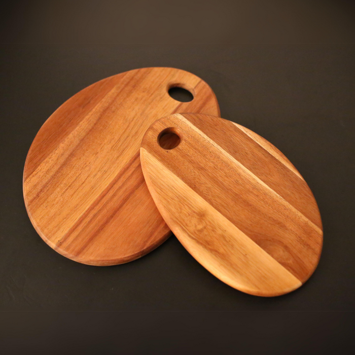 Acacia Wood Oval Serving & Pizza Board - Small