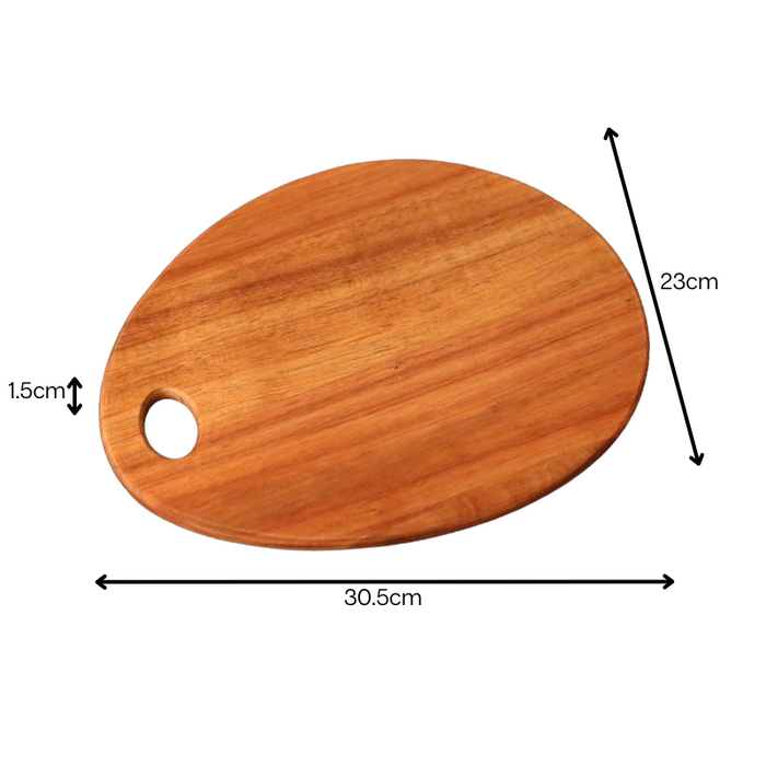 Acacia Wood Oval Serving & Pizza Board - Medium - Pack of 10