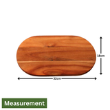 Acacia Wood Oval Serving & Cutting Boards – Medium, 10-Pack