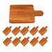 Acacia Wood Rectangular Serving & Cutting Board - Pack of 10