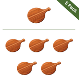 Acacia Wood Pizza Paddle Serving Board - Small, 5-Pack