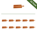 Acacia Wood Rectangular Pizza Serving & Cutting Boards – Large, 10-Pack