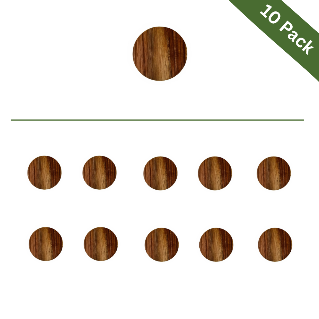 Acacia Coaster Round, 10-Pack
