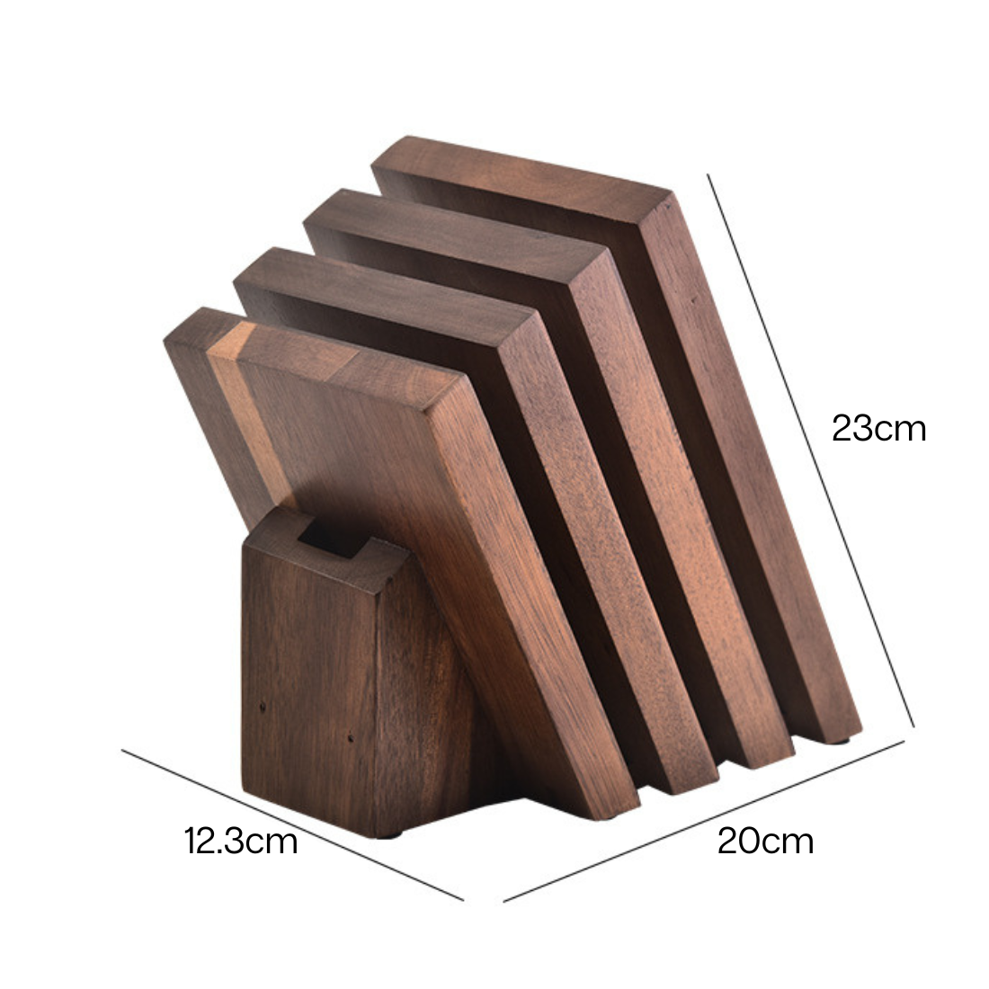 Compact Magnetic Acacia Wood Knife Holder - Green Shop Online