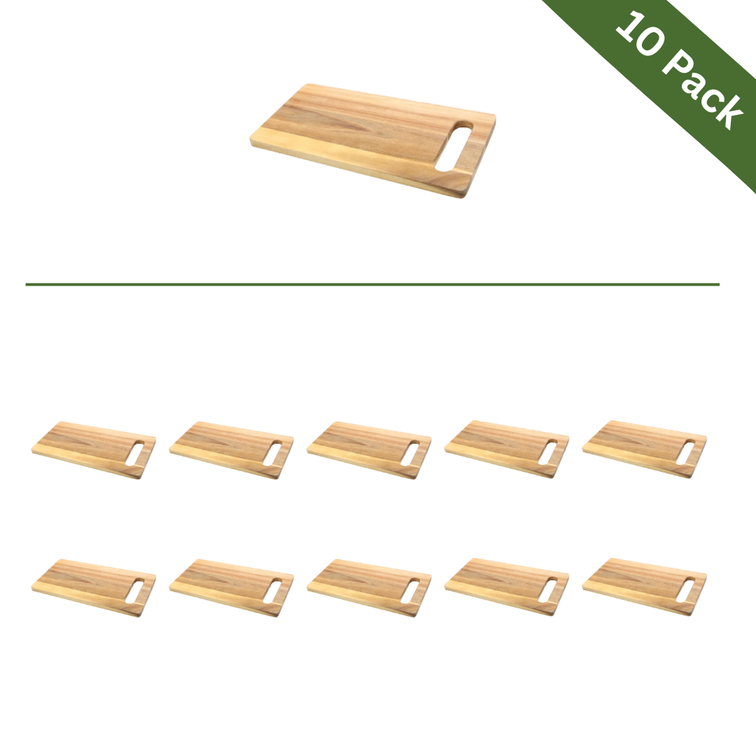 Acacia Wood Bread, Antipasto & Pizza Serving Boards – Medium, 10-Pack