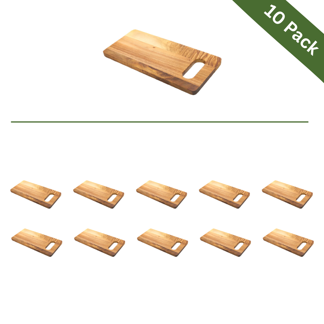 Acacia Wood Bread, Antipasto & Pizza Serving Boards – Small, 10-Pack