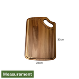 Rectangular Acacia Wood Pizza Cutting Board with Handle - Medium, 5-Pack