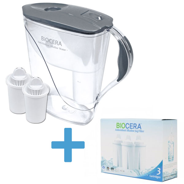 Biocera Antioxidant Alkaline Jug + Filter Set - Green Shop Online