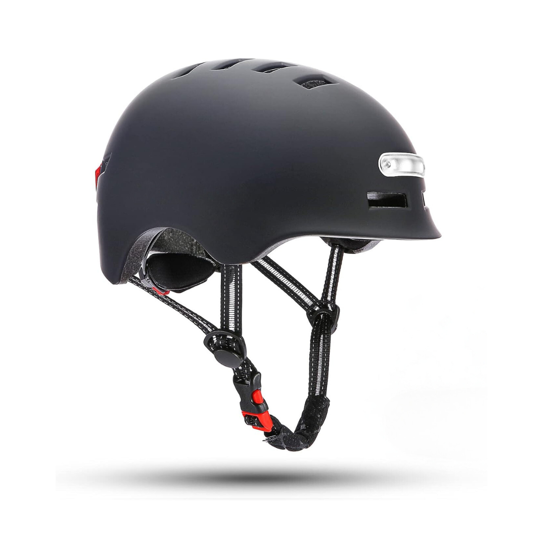 AHA Smart LED Helmet – Black with Adjustable Fit & LED Safety Lights ...