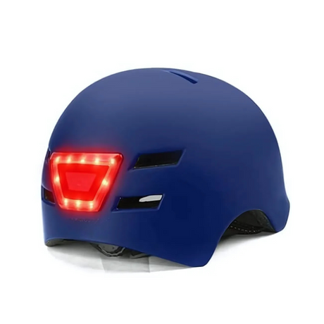 AHA Smart LED Helmet – Blue, Adjustable with LED Safety Lights for Night Riding - Green Shop Online