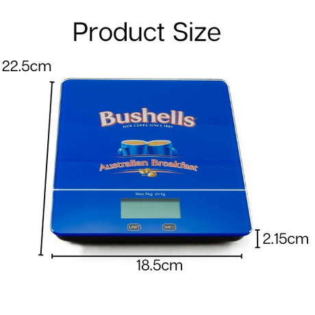 Bushells Digital Kitchen Scales 5kg Tempered Glass - Green Shop Online