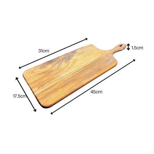 Acacia Wood Serving & Pizza Board with Handle
