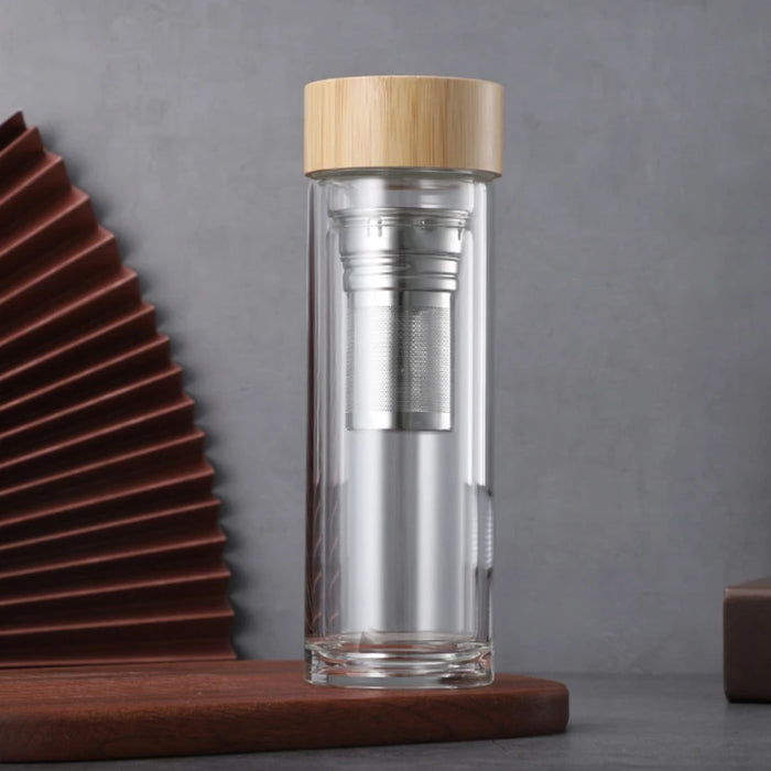 Tea Water Juice bottle with Bamboo Lid - 320ml