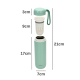 Thermal Infuser Flask Vacuum Stainless Steel Bottle 400ml Never Spill Over - Green Shop Online