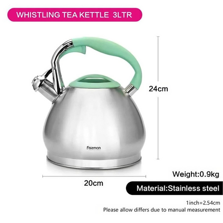 Whistling Tea Kettle Jessica Series Stainless Steel 3.0L - Green Shop Online