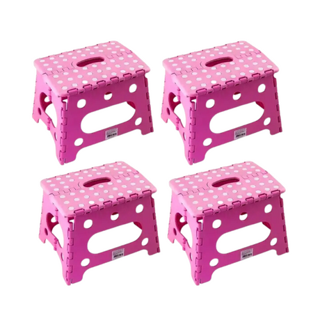 Foldable Chair Stool - 4 x Pink - Green Shop Online