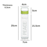 Peace Glass Sports Bottle 591ml – Green or Purple - Green Shop Online
