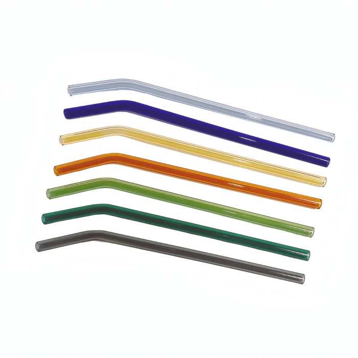 8mm Glass Straws - Bent