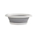 Collapsible storage basket folded flat showing compact storage size