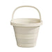 Foldable collapsible bucket filled with water for car washing or home cleaning
