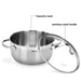 Stockpot 18 x 8.5 cm 2.1 LTR with Glass Lid Stainless Steel