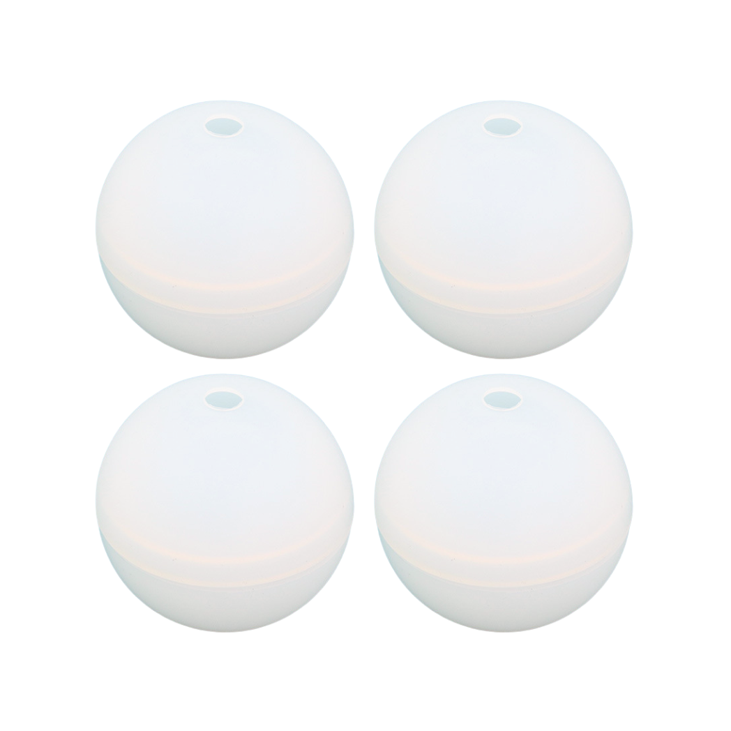Silicone Ice Ball Mould - 4 Pack - Jumbo Sphere 6CM - Green Shop Online