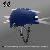 AHA Smart LED Helmet – White, Adjustable with Safety Lights for Night Riding - Green Shop Online