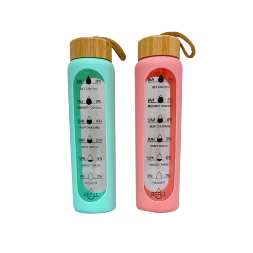 Inspiring Hydration Sports Bottle 1Ltr with Bamboo Lid 