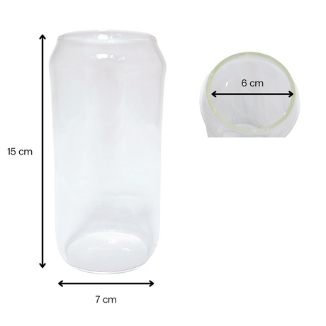 Classic Glass Can Tumbler 500ml - Set of 6 - Green Shop Online