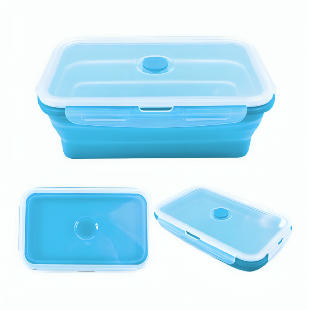 Pack & Stack Silicone Rectangle Lunch Box - Green Shop Online