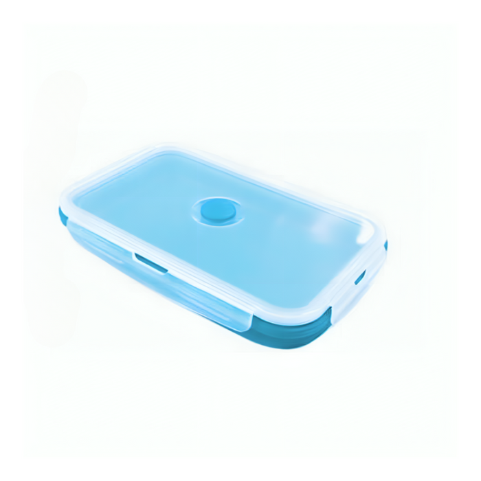 Silicone Stack Pack & Stack Collapsible Silicone Rectangle Lunch Box 800ml | Green Shop