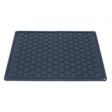 Silicone Dish Drainer Mat - Dark Grey - Hexagon 30x40cm - Green Shop Online