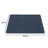 Silicone Dish Drainer Mat - Dark Grey - Hexagon 30x40cm - Green Shop Online